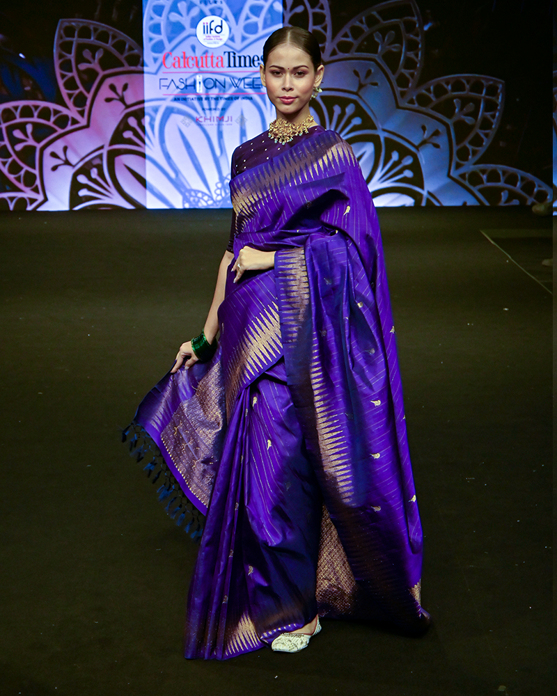 Purple Kanjivaram Saree
