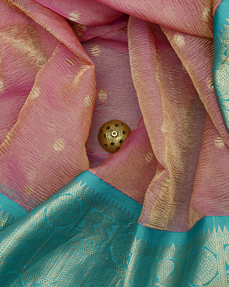 Baby Pink & Turquoise Blue Fabric