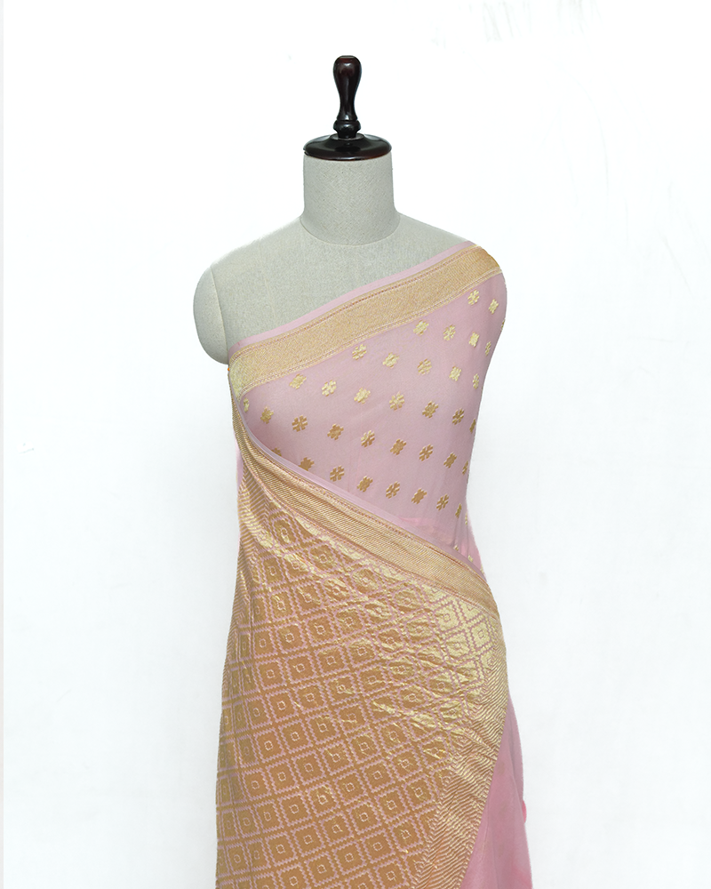 Light Pink Banarasi Saree