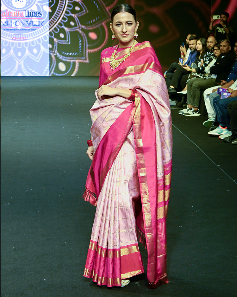 Pink Kanjivaram Saree