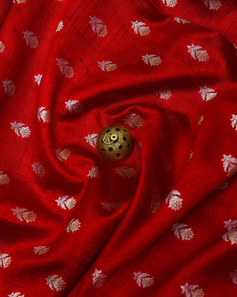Red Banarasi Fabric