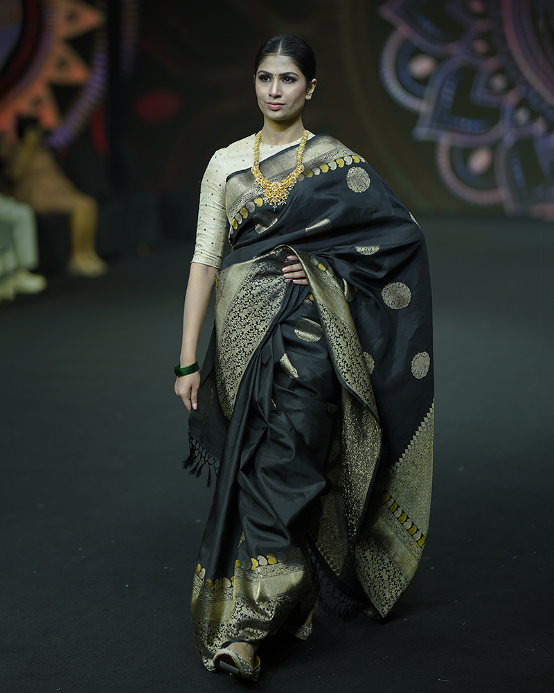 Classic Black Kanjivaram Saree