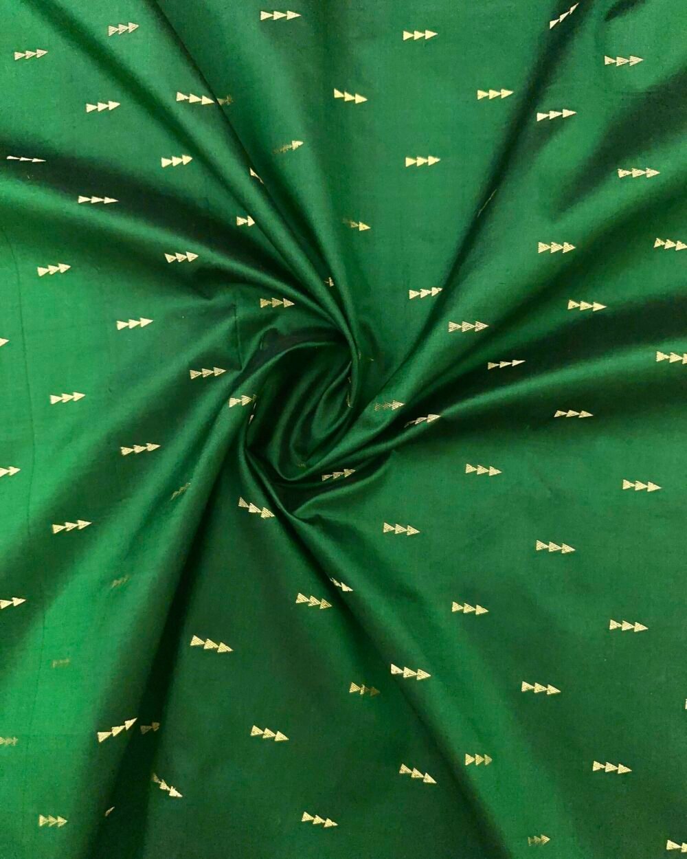 Bottle Green Silk Fabric