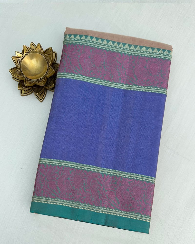 Sandle & Blue Meena Kanjivaram Saree