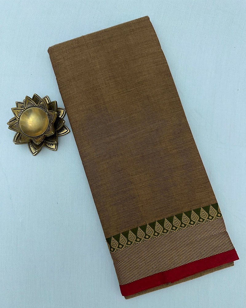 Light Brown Kanchi Cotton Saree