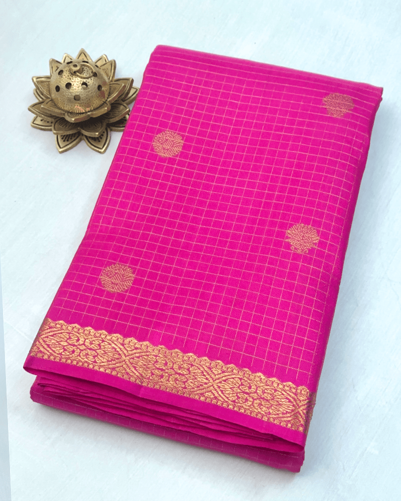 Rani Pink Kanjivaram Saree