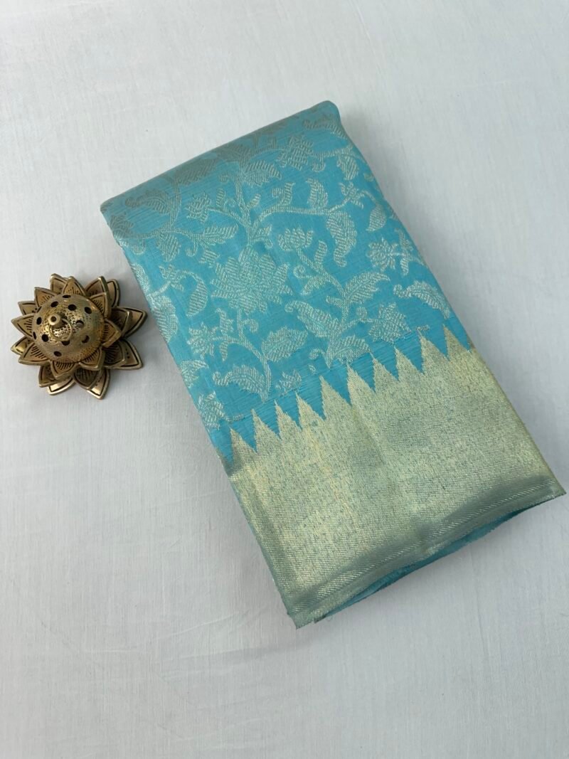 Powder Blue Kanjivaram Saree